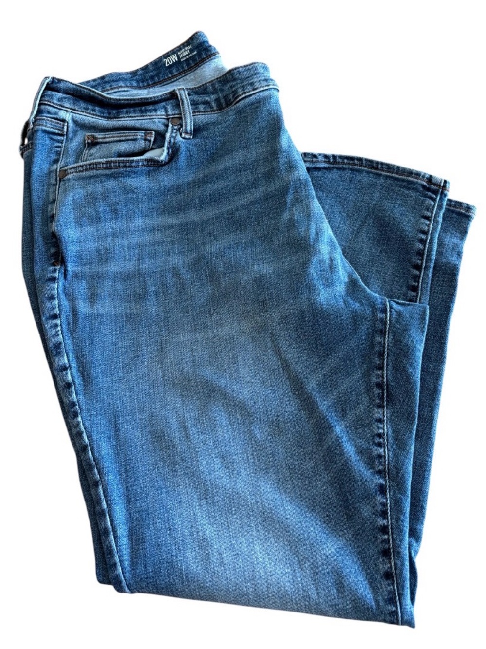 a.n.a Women's High Rise  Medium Blue Skinny Jeans
